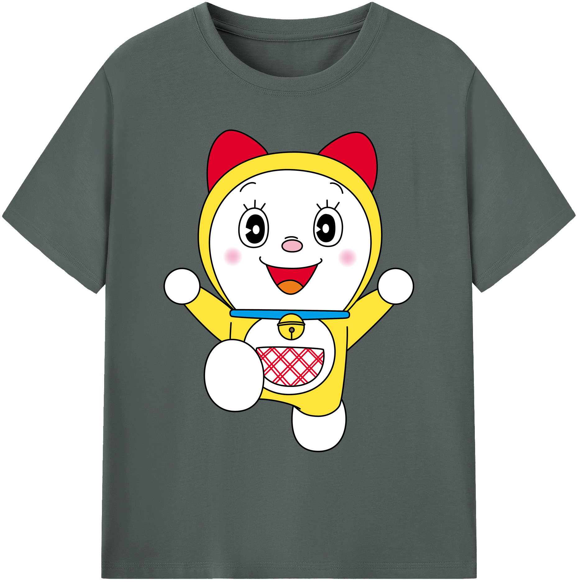 （画像用） ドラえもん ドラミ Doraemon Dorami 綿100％ メンズ半袖Tシャツ｜肌触りやわらか＆通気性